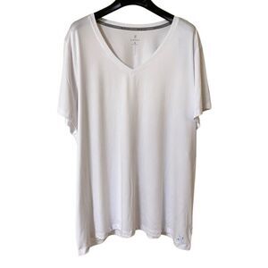 ZELOS NWT Women’s White Motion V-Neck Shirt Sz  3X